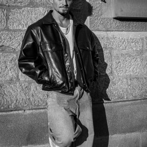 Veste en Cuir Homme Biker